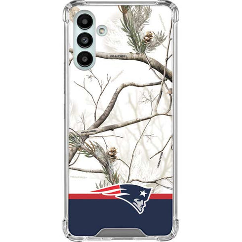 NFL Realtree Camo New England Patriots Galaxy A13 5G Clear Case