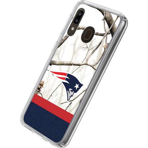NFL Realtree Camo New England Patriots Galaxy A20 Clear Case