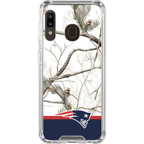NFL Realtree Camo New England Patriots Galaxy A30 Clear Case