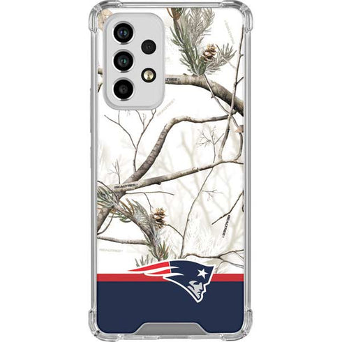 NFL Realtree Camo New England Patriots Galaxy A53 5G Clear Case