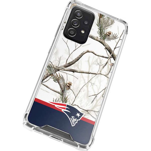 NFL Realtree Camo New England Patriots Galaxy A72 5G Clear Case