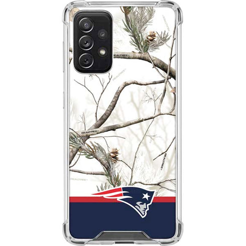 NFL Realtree Camo New England Patriots Galaxy A72 5G Clear Case