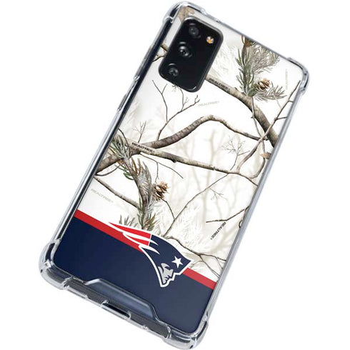 NFL Realtree Camo New England Patriots Galaxy S20 FE Clear Case