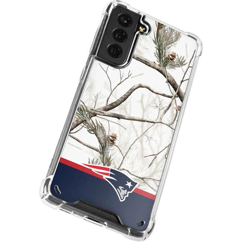 NFL Realtree Camo New England Patriots Galaxy S21 5G Clear Case