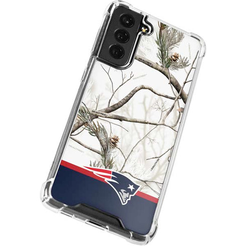 NFL Realtree Camo New England Patriots Galaxy S21 FE Clear Case