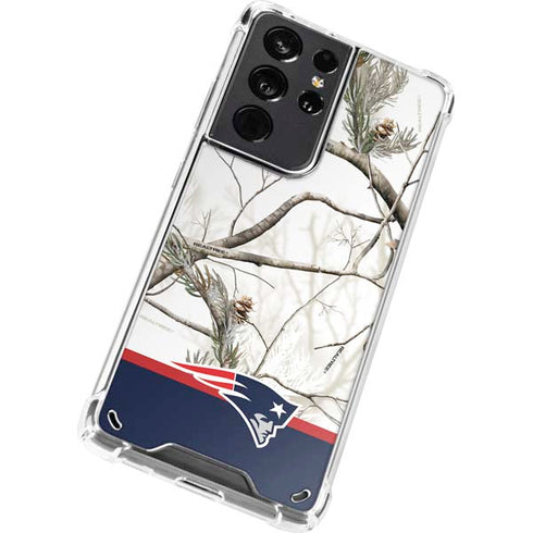 NFL Realtree Camo New England Patriots Galaxy S21 Ultra 5G Clear Case
