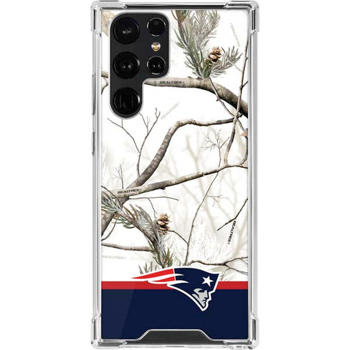 NFL Realtree Camo New England Patriots Galaxy S22 Ultra Clear Case