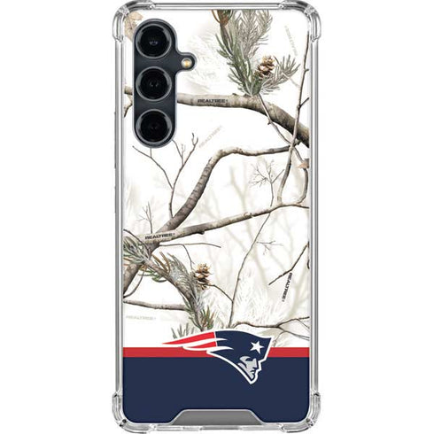 NFL Realtree Camo New England Patriots Galaxy S23 FE Clear Case