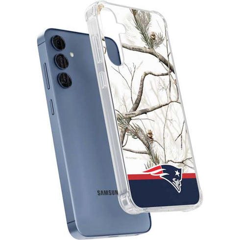 NFL Realtree Camo New England Patriots Galaxy S24 Clear Case