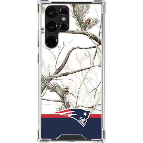 NFL Realtree Camo New England Patriots Galaxy S24 Ultra Clear Case