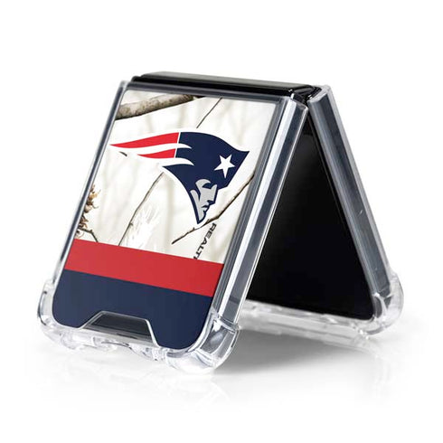 NFL Realtree Camo New England Patriots Galaxy Z Flip5 5G Clear Case