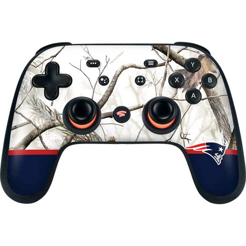 NFL Realtree Camo New England Patriots Google Stadia Controller Skin