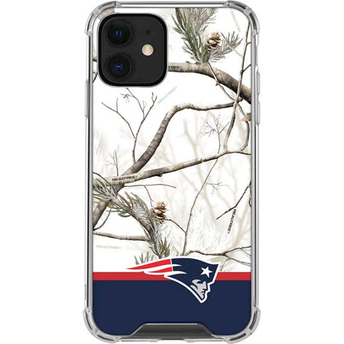 NFL Realtree Camo New England Patriots iPhone 12 Mini Clear Case