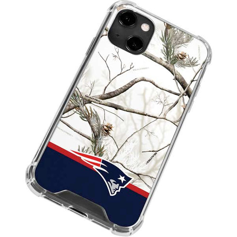 NFL Realtree Camo New England Patriots iPhone 14 Clear Case