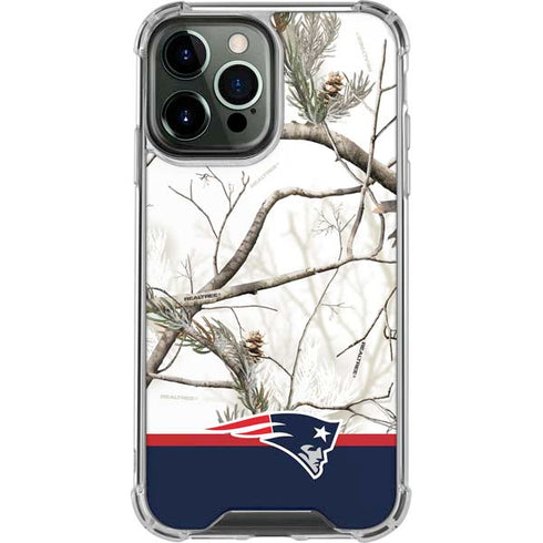 NFL Realtree Camo New England Patriots iPhone 15 Pro Max Clear Case