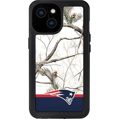 NFL Realtree Camo New England Patriots iPhone 15 Waterproof Case