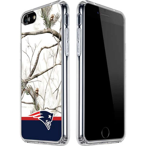NFL Realtree Camo New England Patriots iPhone SE (2nd & 3rd Gen) Clear Case