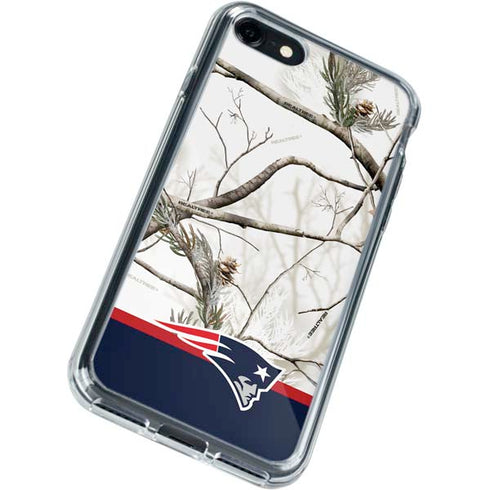 NFL Realtree Camo New England Patriots iPhone SE (2nd & 3rd Gen) Clear Case