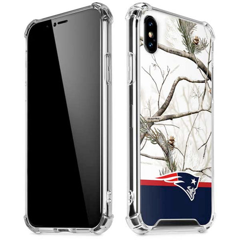 NFL Realtree Camo New England Patriots iPhone X/XS Clear Case