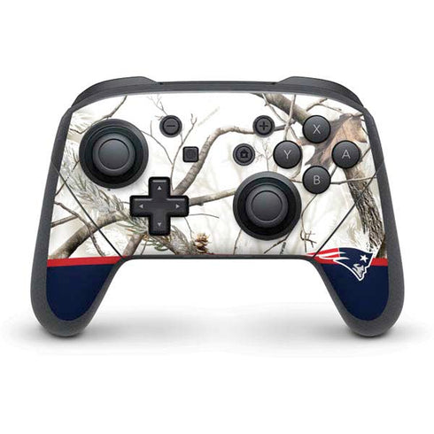 NFL Realtree Camo New England Patriots Nintendo Switch Pro Controller Skin