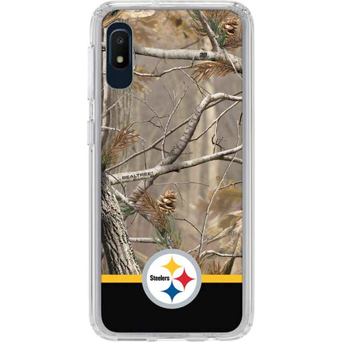 NFL Realtree Camo Pittsburgh Steelers Galaxy A10e Clear Case