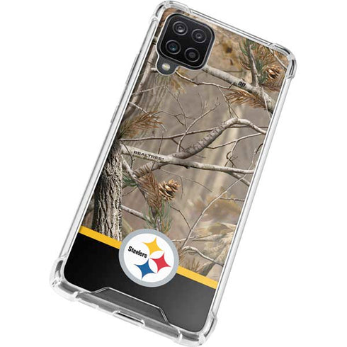 NFL Realtree Camo Pittsburgh Steelers Galaxy A12 Clear Case