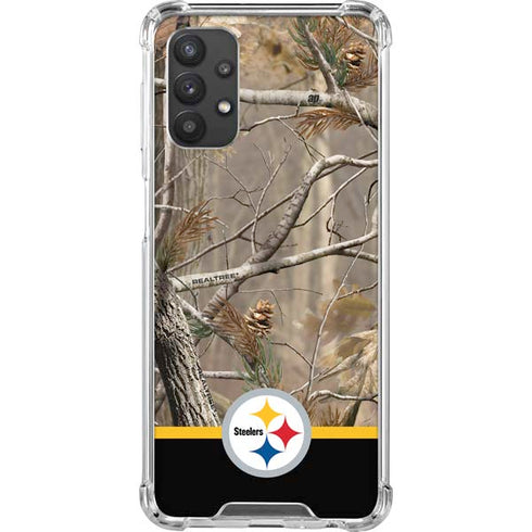 NFL Realtree Camo Pittsburgh Steelers Galaxy A32 5G Clear Case