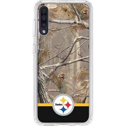 NFL Realtree Camo Pittsburgh Steelers Galaxy A50 Clear Case