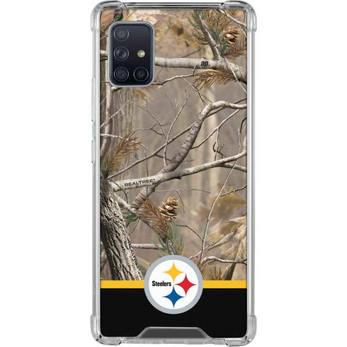 NFL Realtree Camo Pittsburgh Steelers Galaxy A51 5G Clear Case