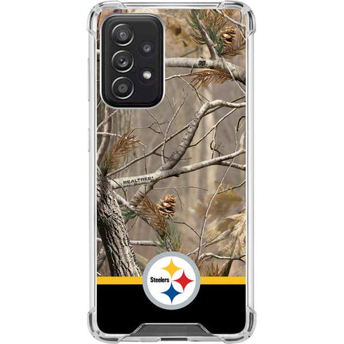 NFL Realtree Camo Pittsburgh Steelers Galaxy A52 5G Clear Case