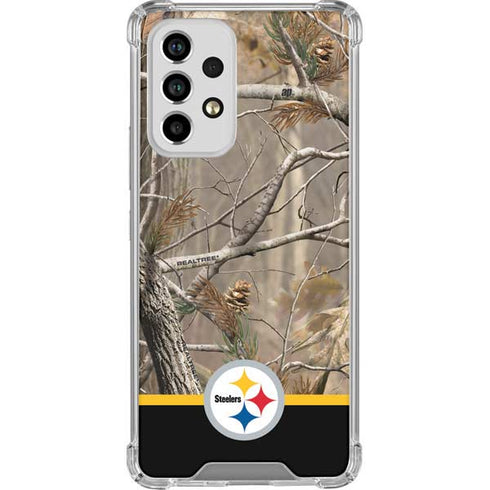 NFL Realtree Camo Pittsburgh Steelers Galaxy A53 5G Clear Case