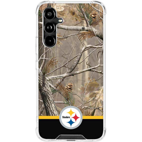 NFL Realtree Camo Pittsburgh Steelers Galaxy A54 5G Clear Case