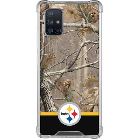 NFL Realtree Camo Pittsburgh Steelers Galaxy A71 5G Clear Case