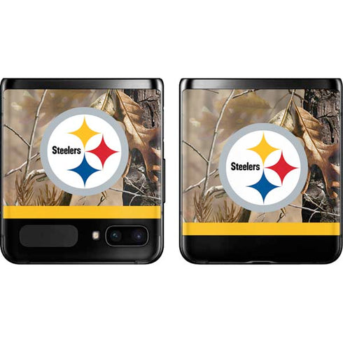 NFL Realtree Camo Pittsburgh Steelers Galaxy Z Flip Skin