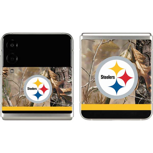 NFL Realtree Camo Pittsburgh Steelers Galaxy Z Flip3 5G Skin