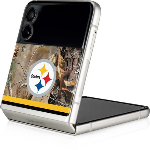 NFL Realtree Camo Pittsburgh Steelers Galaxy Z Flip4 5G Skin