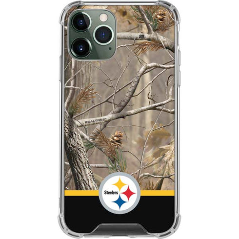 NFL Realtree Camo Pittsburgh Steelers iPhone 12 Pro Clear Case