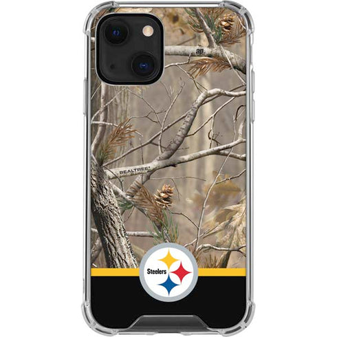 NFL Realtree Camo Pittsburgh Steelers iPhone 14 Clear Case