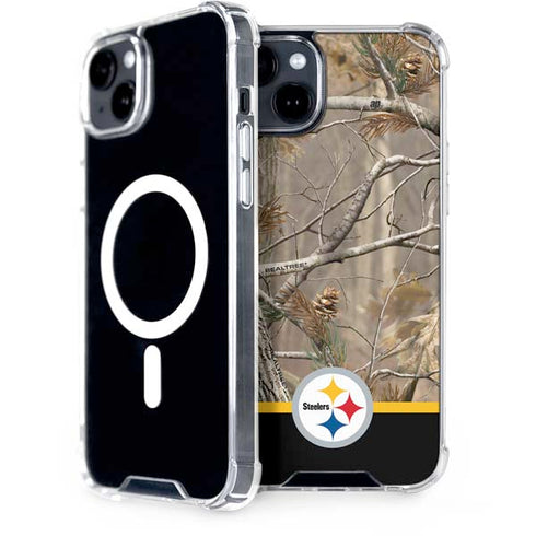 NFL Realtree Camo Pittsburgh Steelers iPhone 15 Plus MagSafe Case