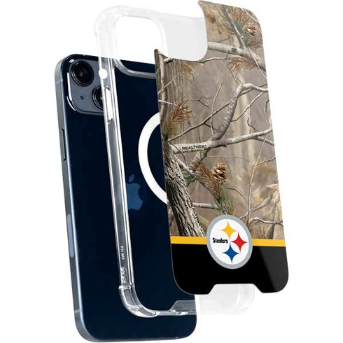 NFL Realtree Camo Pittsburgh Steelers iPhone 15 Plus MagSafe Case