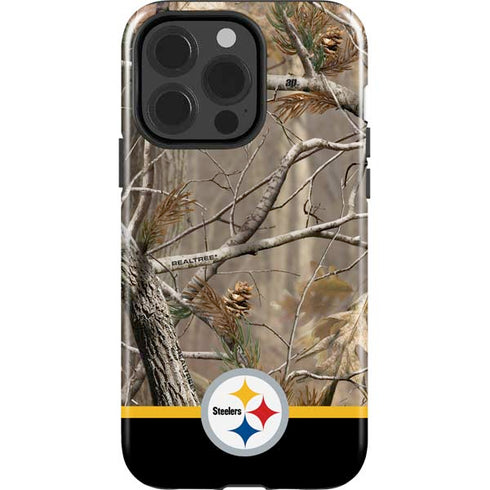 NFL Realtree Camo Pittsburgh Steelers iPhone 15 Pro Impact Case