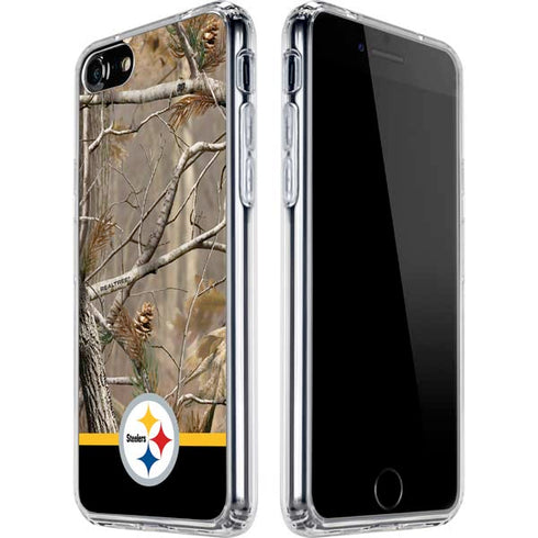 NFL Realtree Camo Pittsburgh Steelers iPhone SE (2nd & 3rd Gen) Clear Case