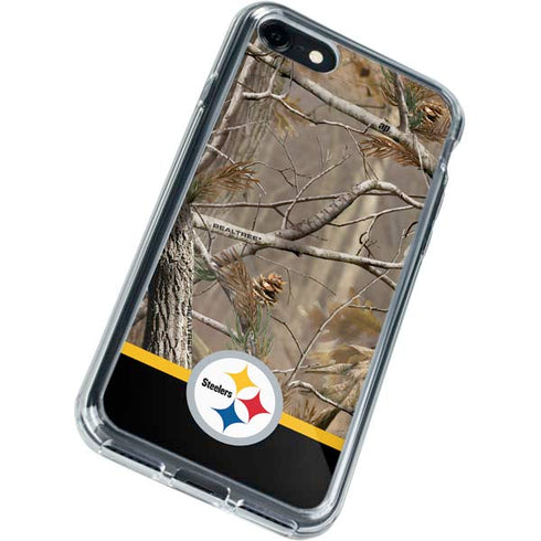 NFL Realtree Camo Pittsburgh Steelers iPhone SE (2nd & 3rd Gen) Clear Case