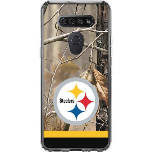 NFL Realtree Camo Pittsburgh Steelers LG K51/Q51 Clear Case