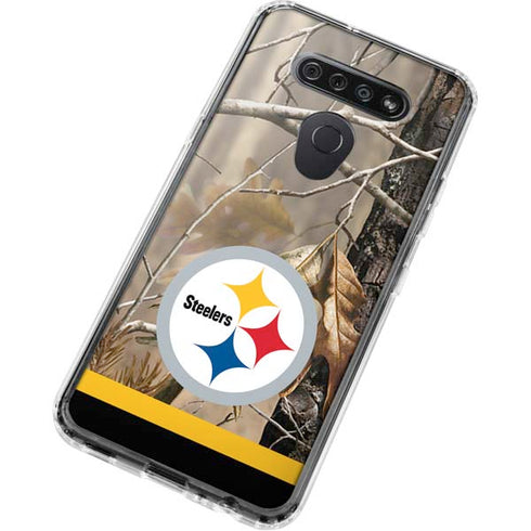 NFL Realtree Camo Pittsburgh Steelers LG K51/Q51 Clear Case