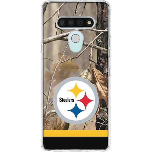 NFL Realtree Camo Pittsburgh Steelers LG Stylo 6 Clear Case