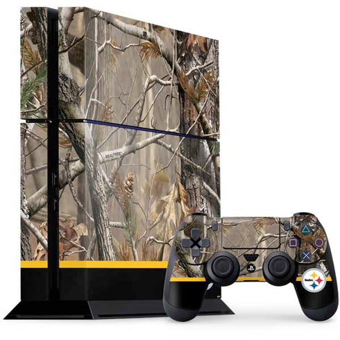 NFL Realtree Camo Pittsburgh Steelers PS4 Console and Controller Bundle Skin