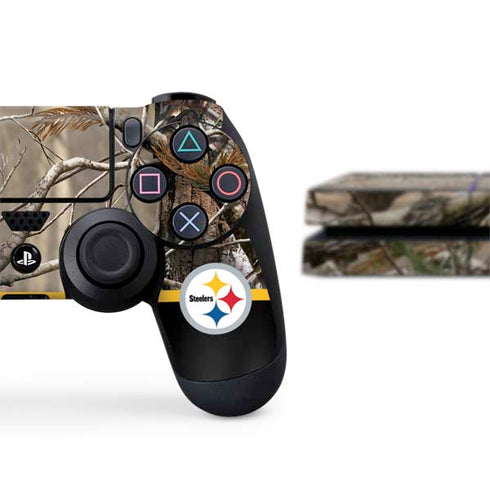 NFL Realtree Camo Pittsburgh Steelers PS4 Console and Controller Bundle Skin