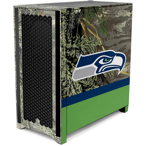 NFL Realtree Camo Seattle Seahawks Corsair 4000D Tempered Glass Mid-Tower ATX Case Skin