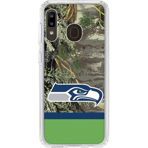 NFL Realtree Camo Seattle Seahawks Galaxy A20 Clear Case